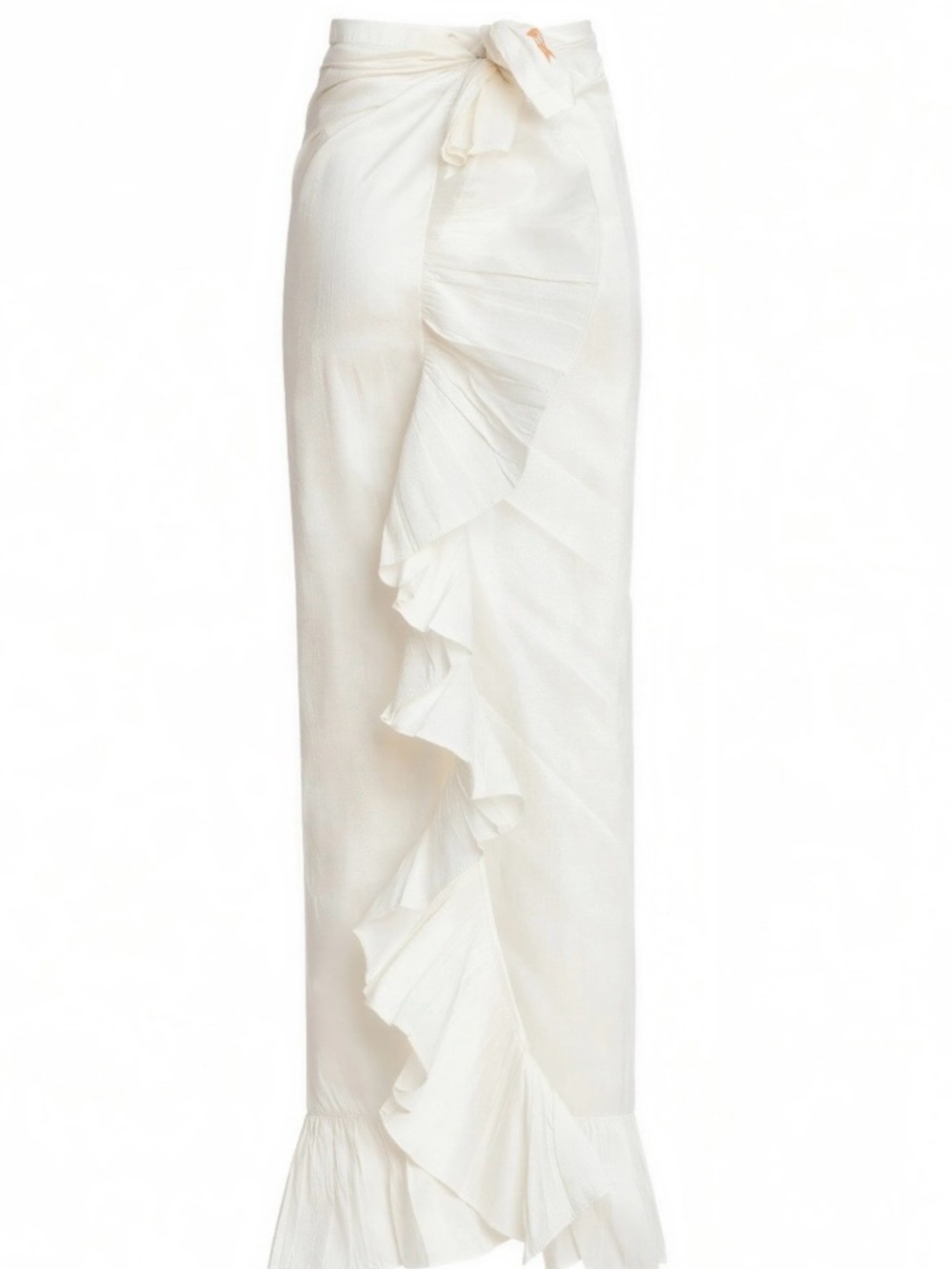 Coniglio Silk White Classic Ruffle Power Pareo